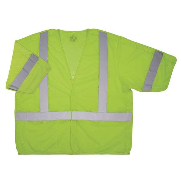 Ergodyne Breakaway Safety Vest, Polyester, Lime, Size L/XL 8315BA - main